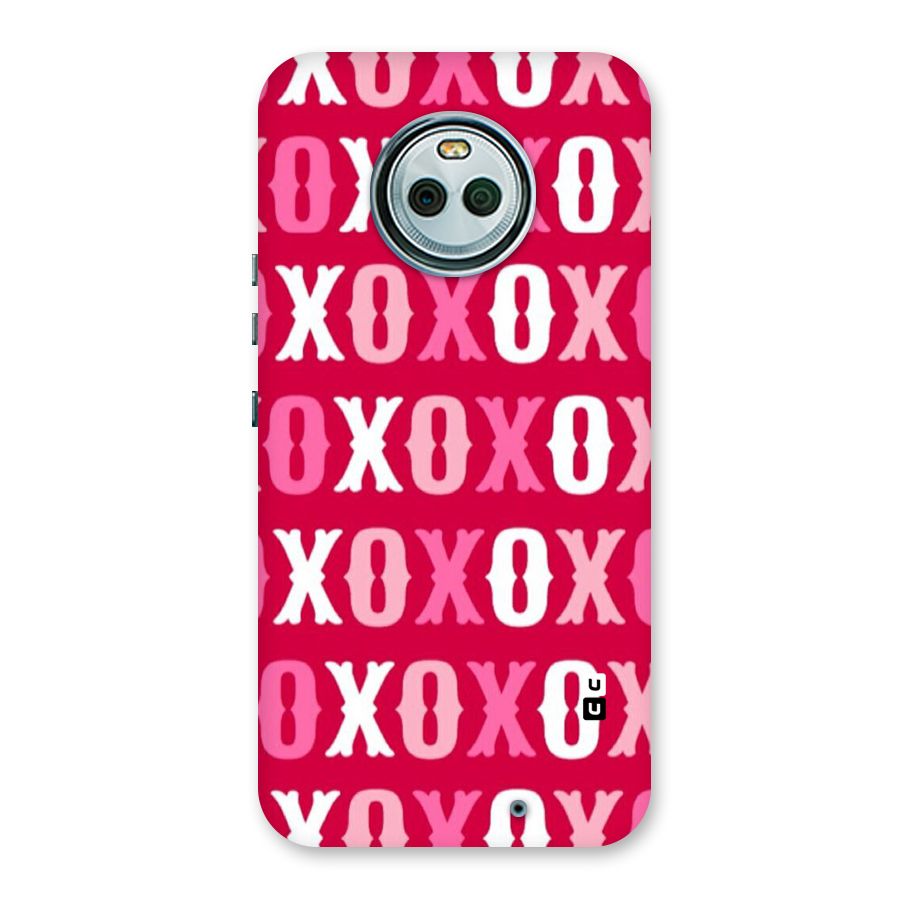Pink White Xoxo Back Case for Moto X4