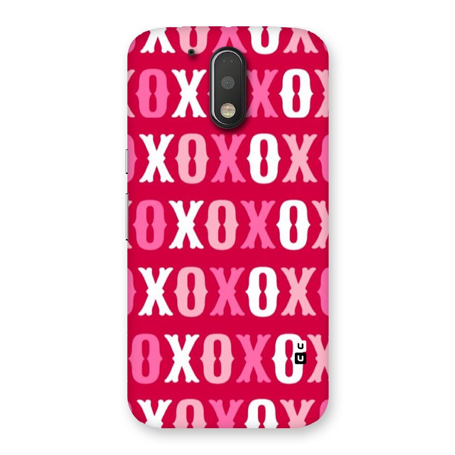 Pink White Xoxo Back Case for Motorola Moto G4 Plus