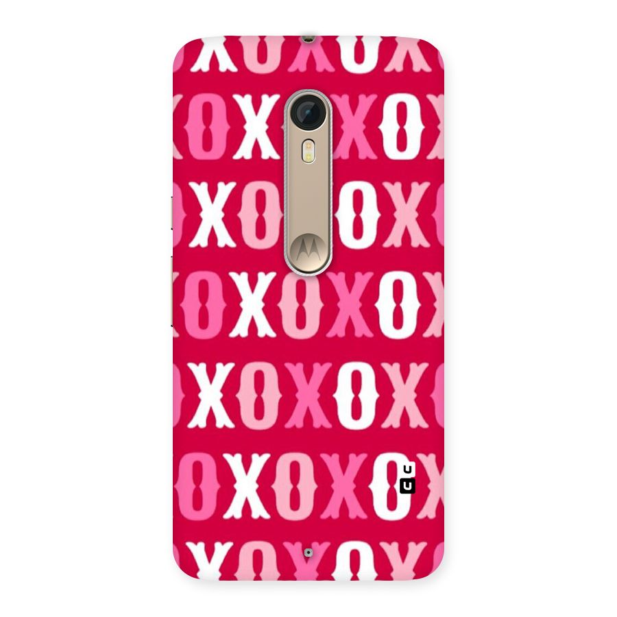Pink White Xoxo Back Case for Motorola Moto X Style
