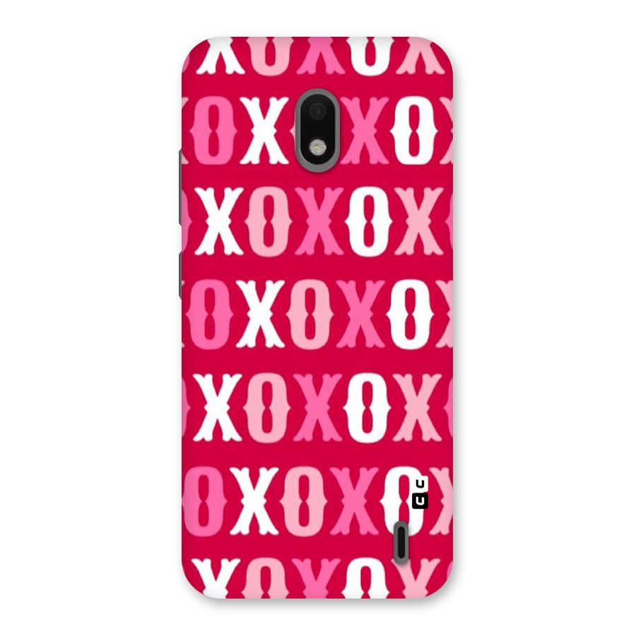 Pink White Xoxo Back Case for Nokia 2.2