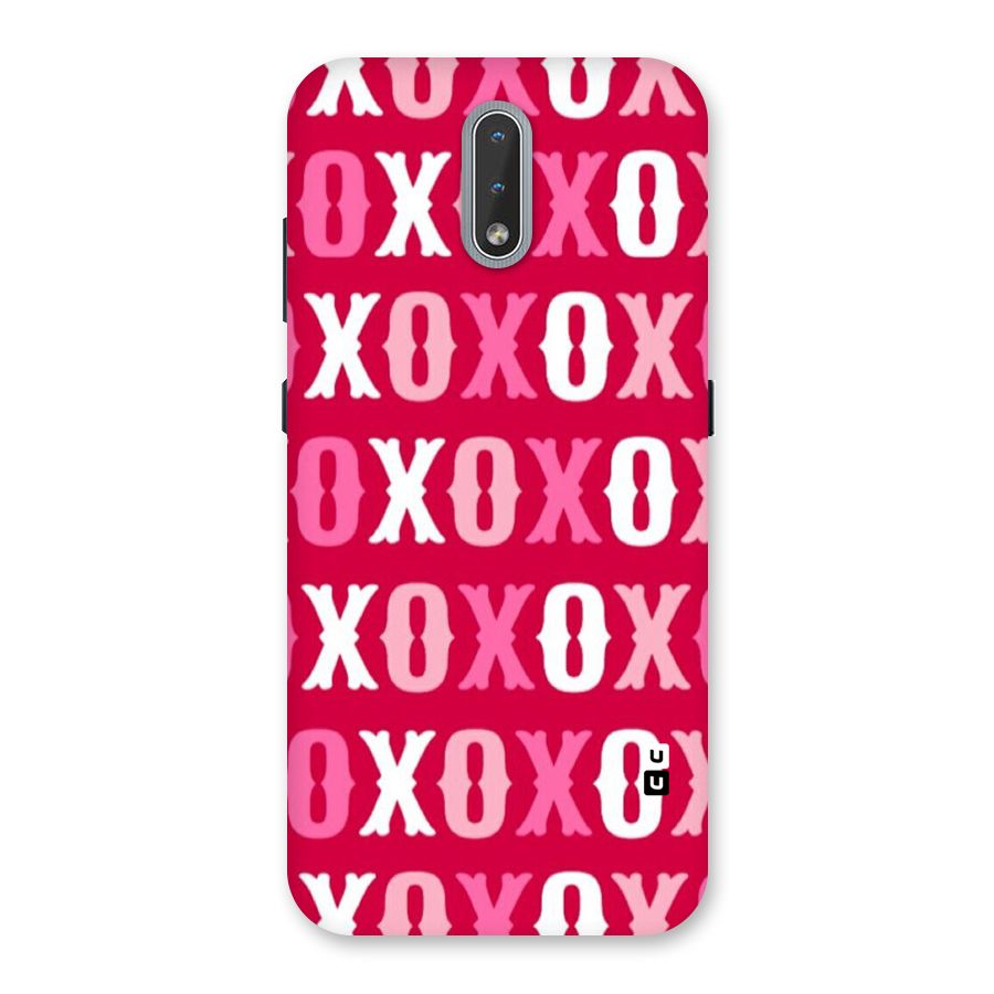 Pink White Xoxo Back Case for Nokia 2.3