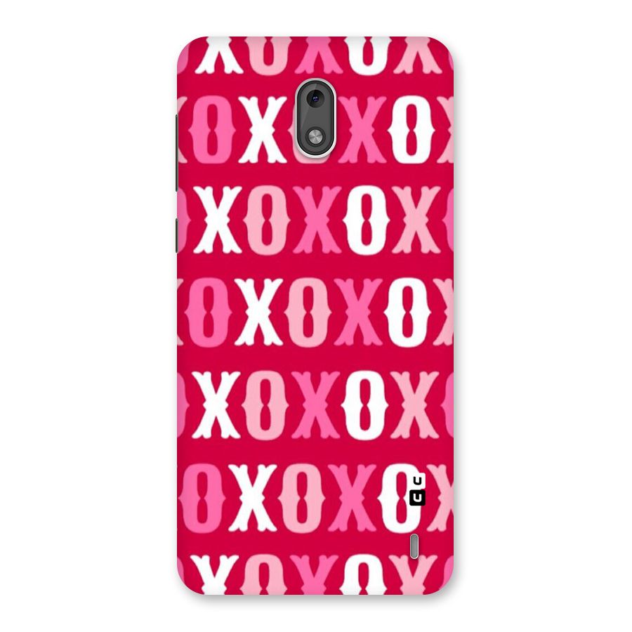 Pink White Xoxo Back Case for Nokia 2