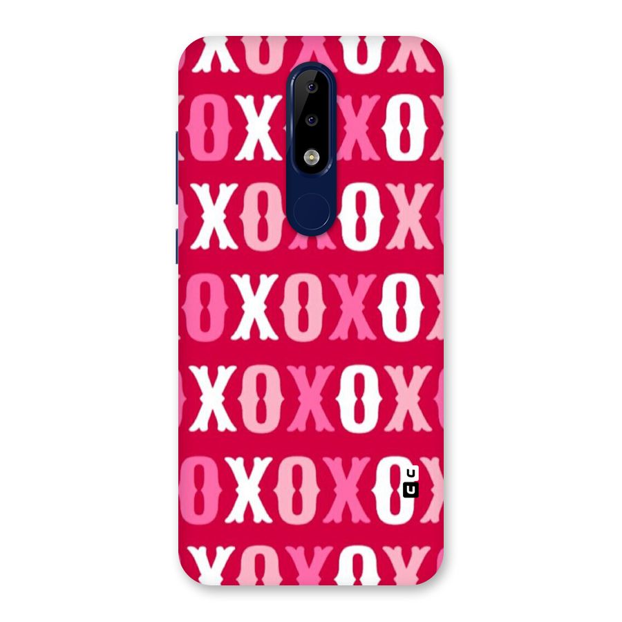 Pink White Xoxo Back Case for Nokia 5.1 Plus