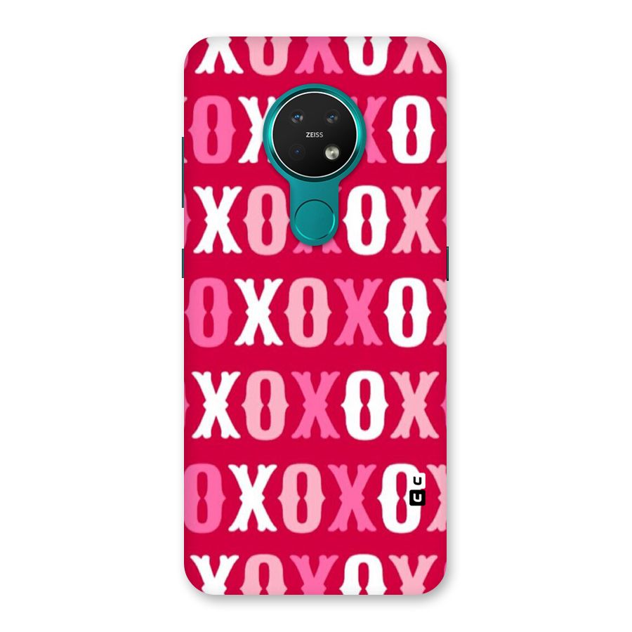 Pink White Xoxo Back Case for Nokia 7.2