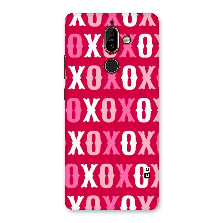Pink White Xoxo Back Case for Nokia 7 Plus