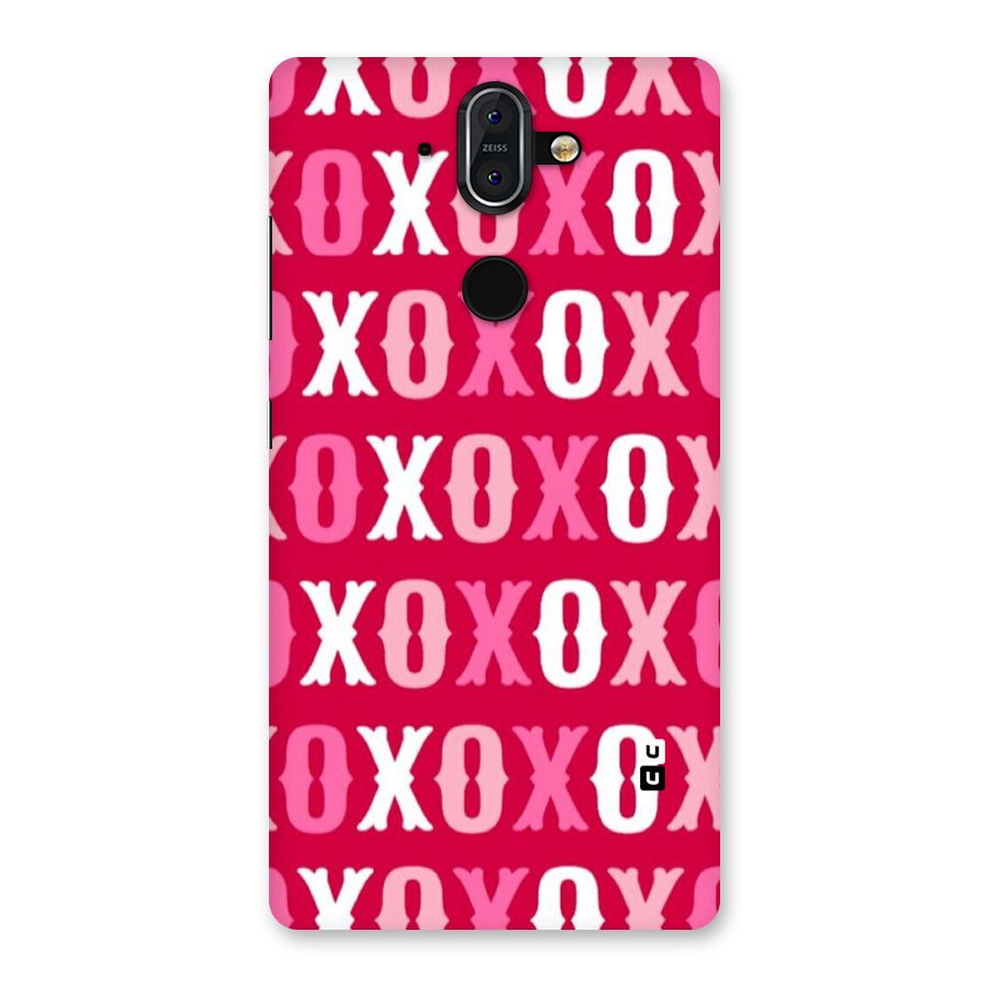 Pink White Xoxo Back Case for Nokia 8 Sirocco