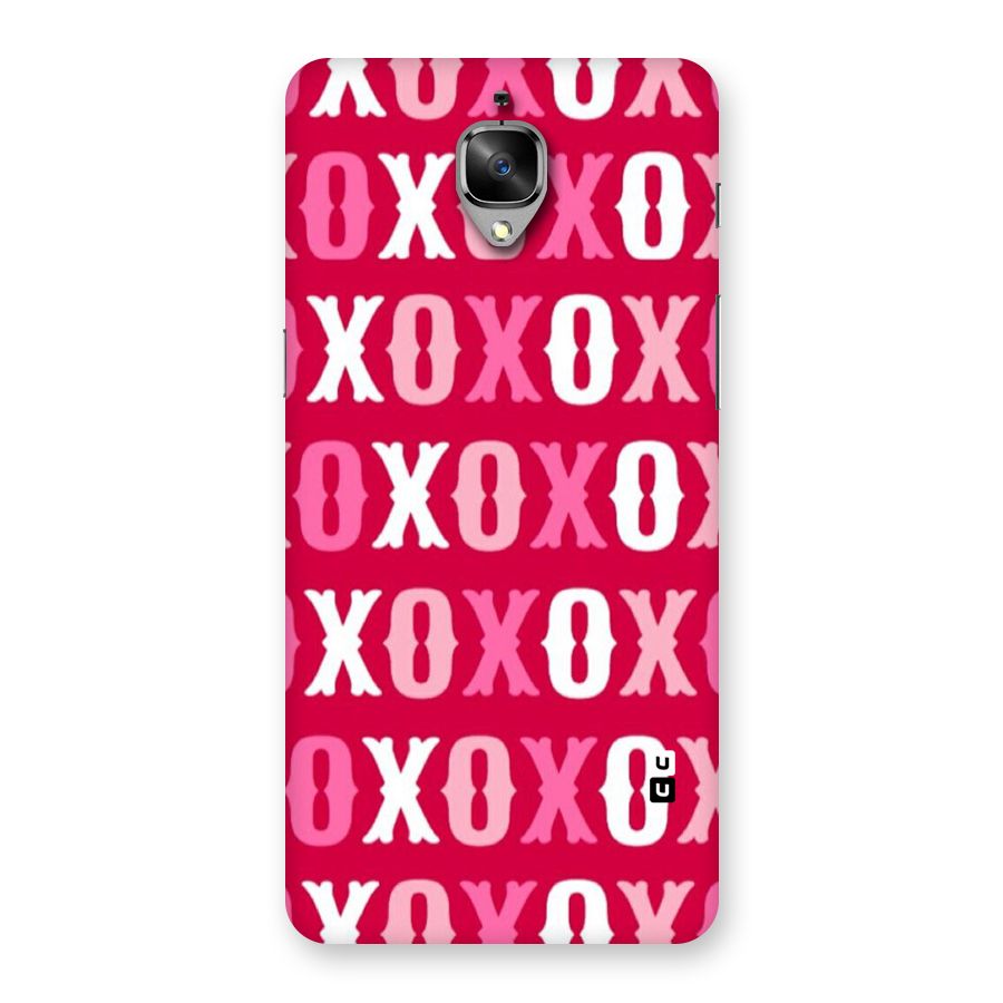 Pink White Xoxo Back Case for OnePlus 3T