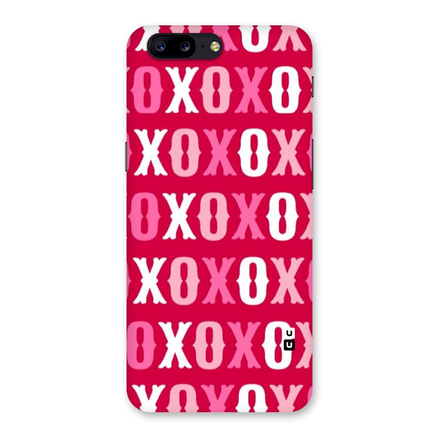 Pink White Xoxo Back Case for OnePlus 5