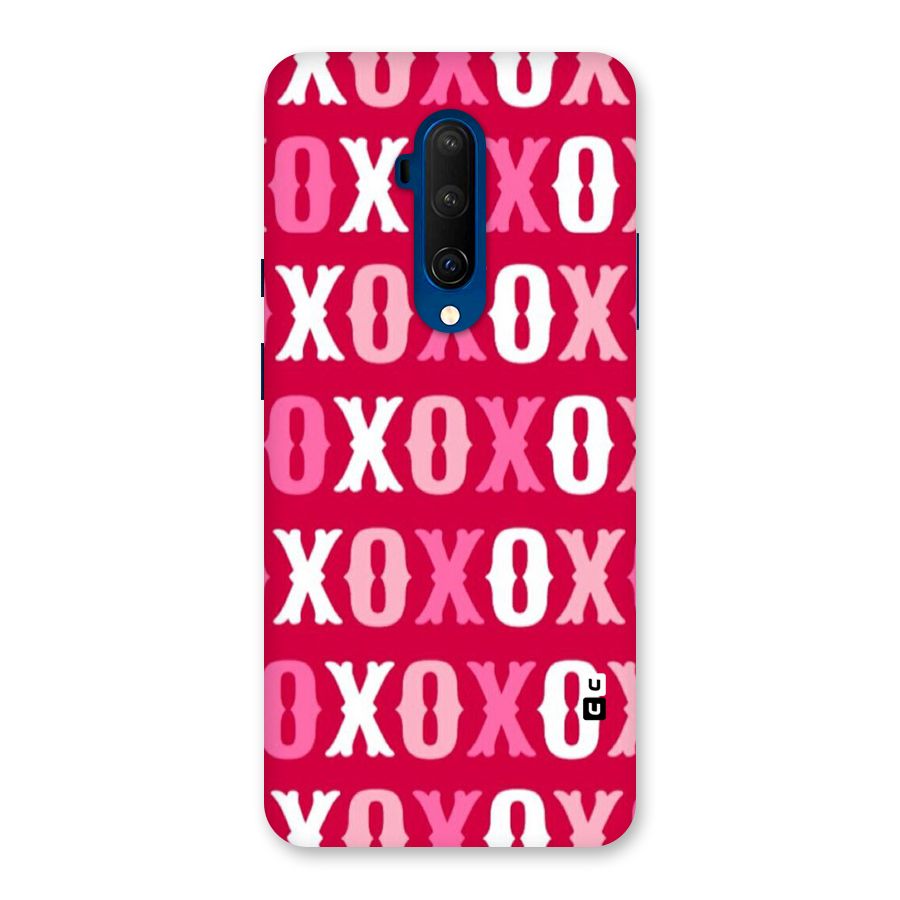 Pink White Xoxo Back Case for OnePlus 7T Pro
