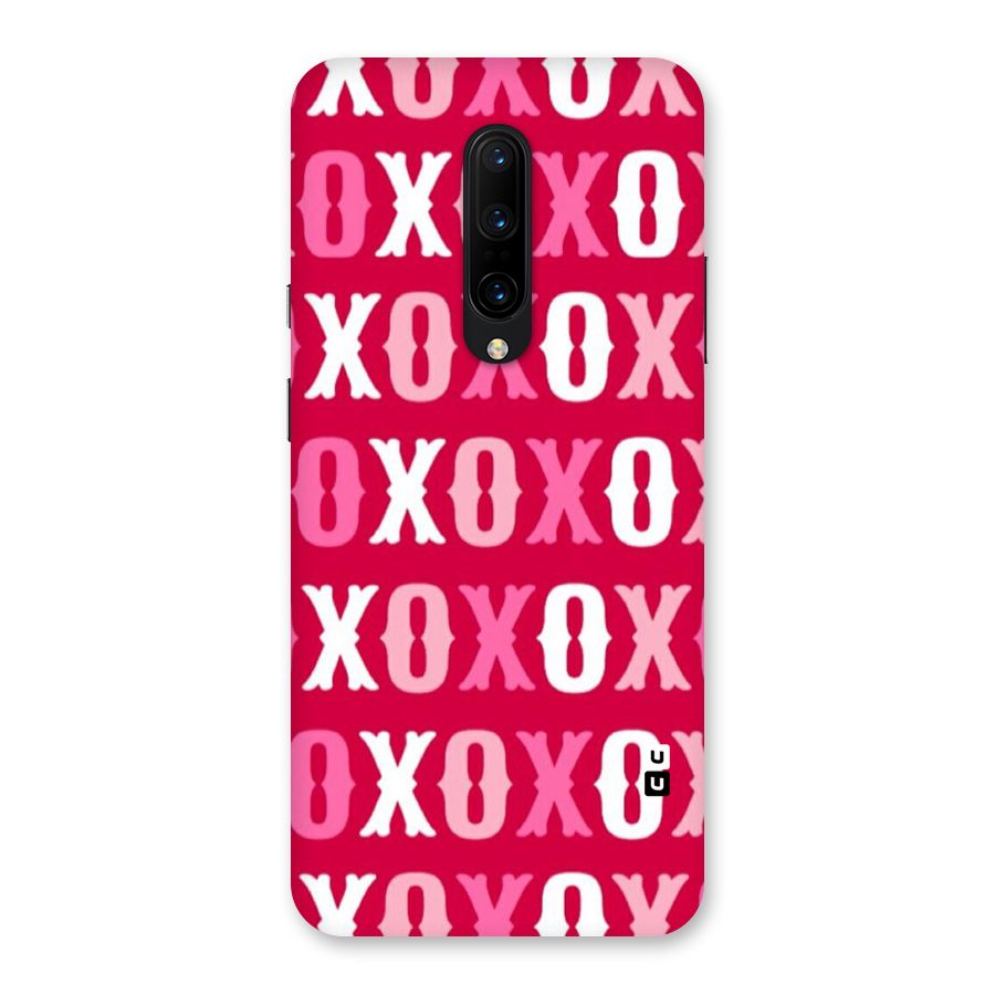 Pink White Xoxo Back Case for OnePlus 7 Pro