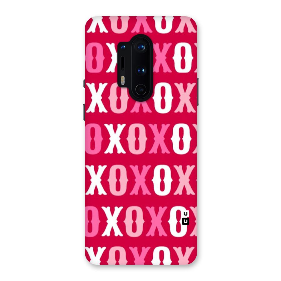 Pink White Xoxo Back Case for OnePlus 8 Pro
