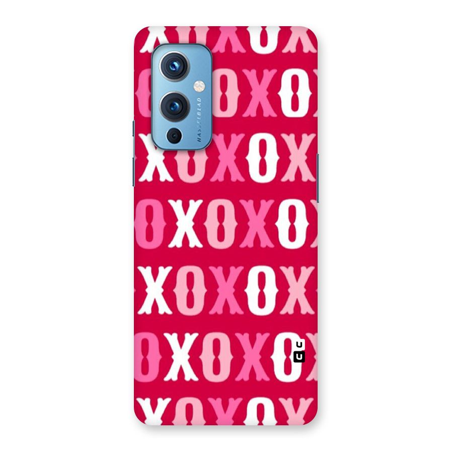 Pink White Xoxo Back Case for OnePlus 9