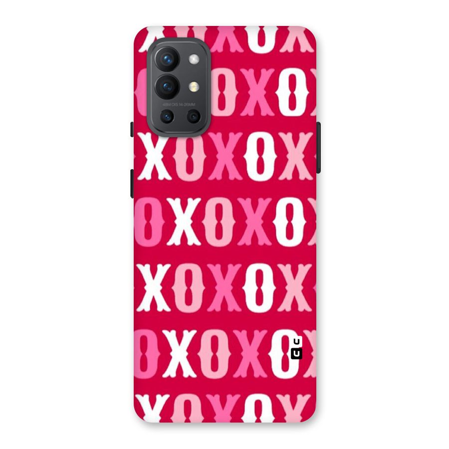 Pink White Xoxo Back Case for OnePlus 9R
