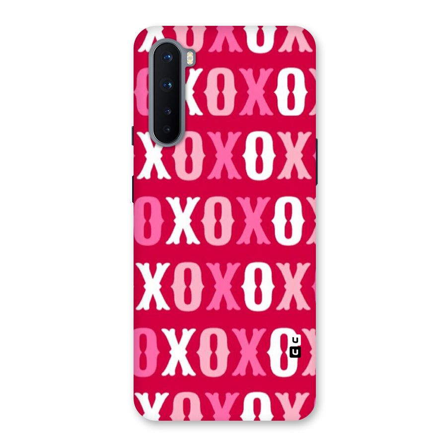 Pink White Xoxo Back Case for OnePlus Nord