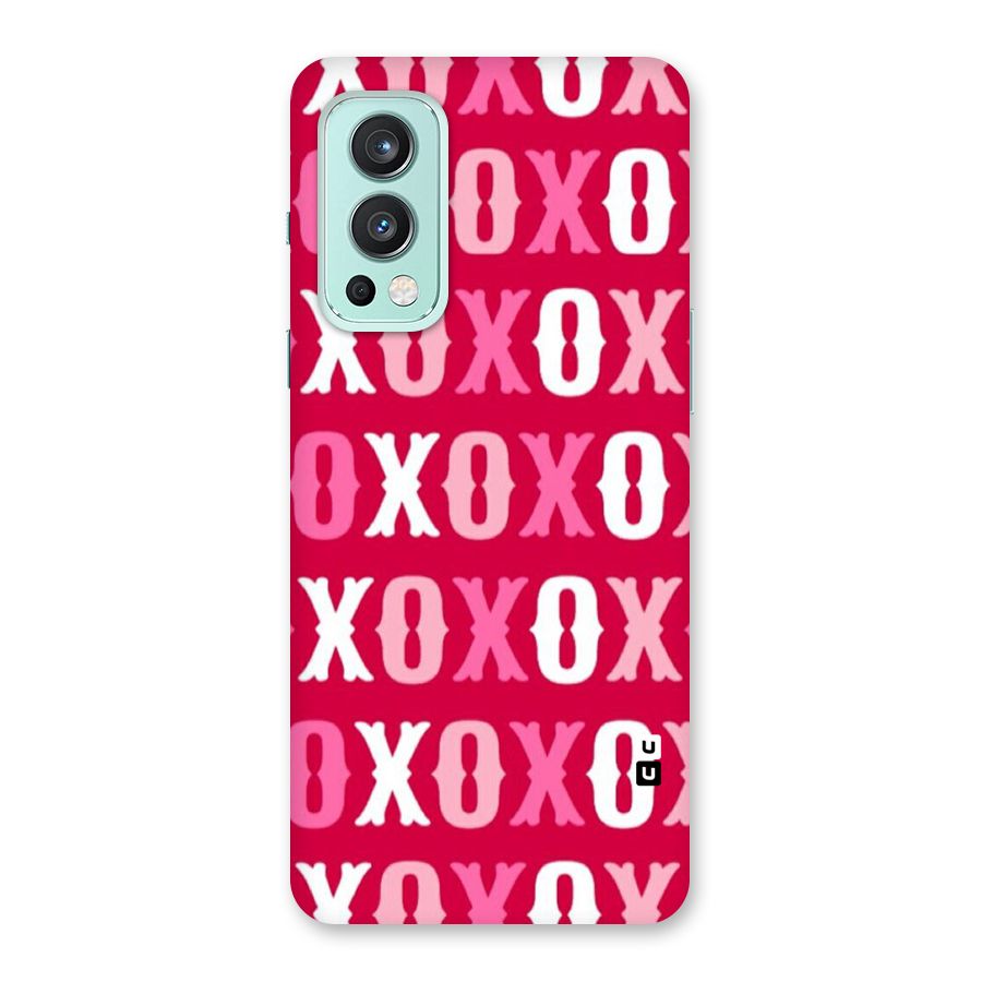 Pink White Xoxo Back Case for OnePlus Nord 2 5G