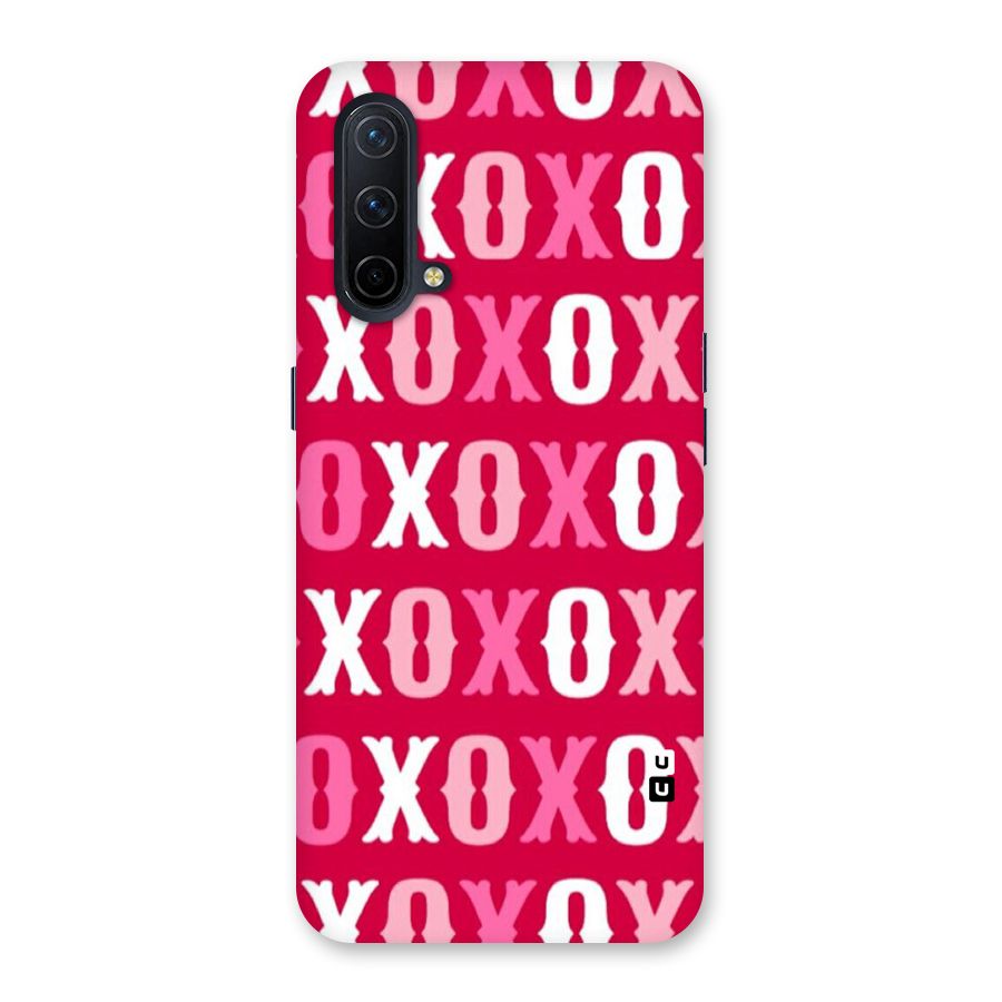 Pink White Xoxo Back Case for OnePlus Nord CE 5G