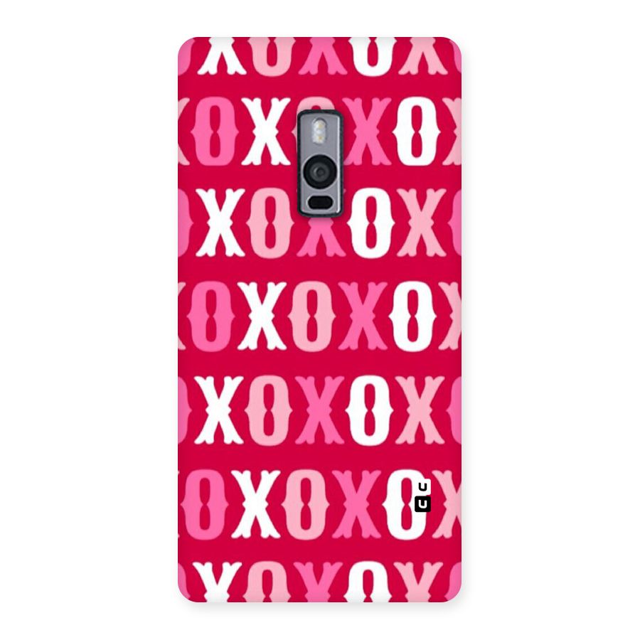 Pink White Xoxo Back Case for OnePlus Two