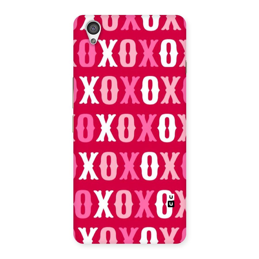 Pink White Xoxo Back Case for OnePlus X