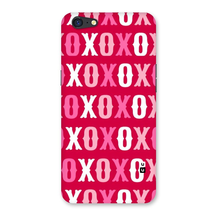 Pink White Xoxo Back Case for Oppo A71