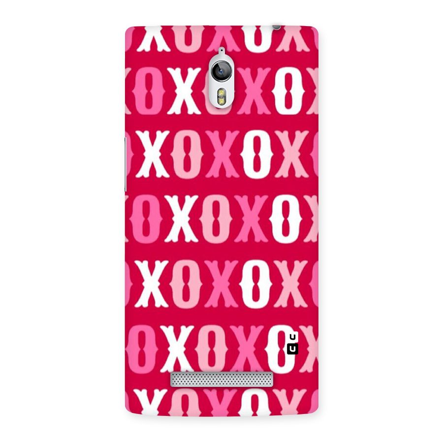 Pink White Xoxo Back Case for Oppo Find 7