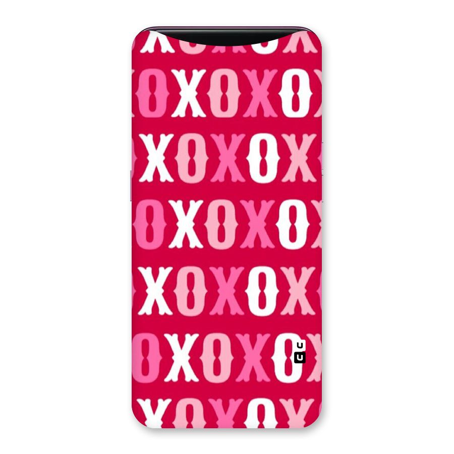 Pink White Xoxo Back Case for Oppo Find X
