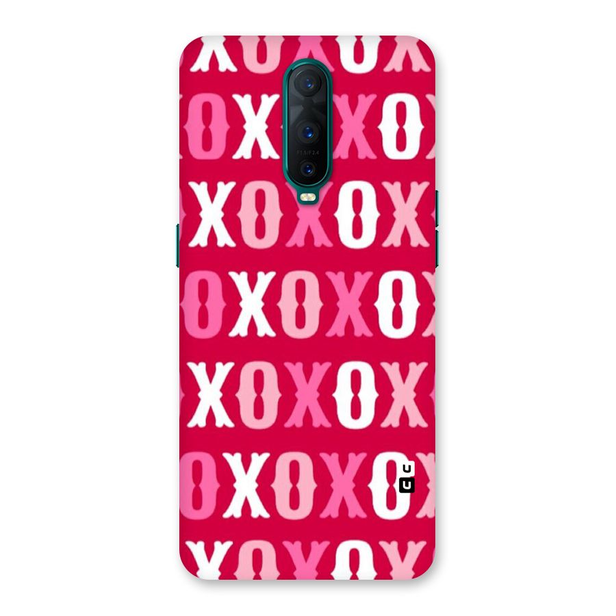 Pink White Xoxo Back Case for Oppo R17 Pro