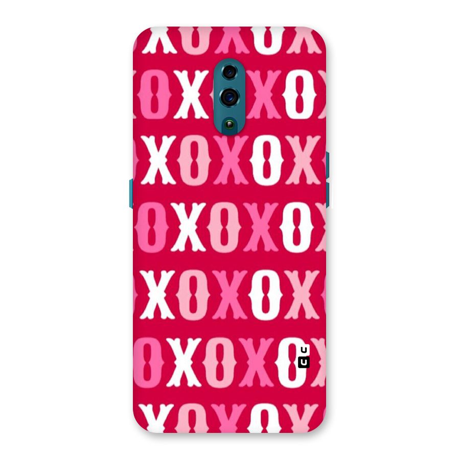 Pink White Xoxo Back Case for Oppo Reno