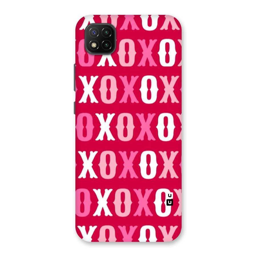 Pink White Xoxo Back Case for Poco C3