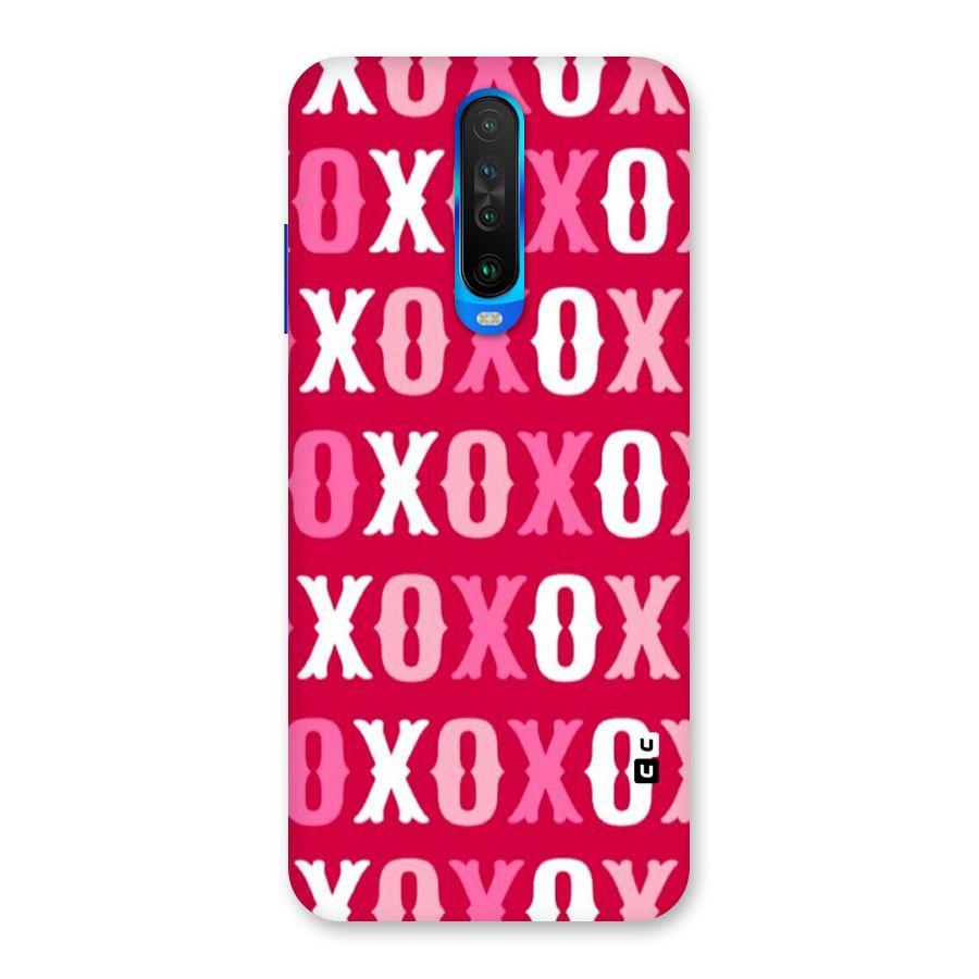 Pink White Xoxo Back Case for Poco X2