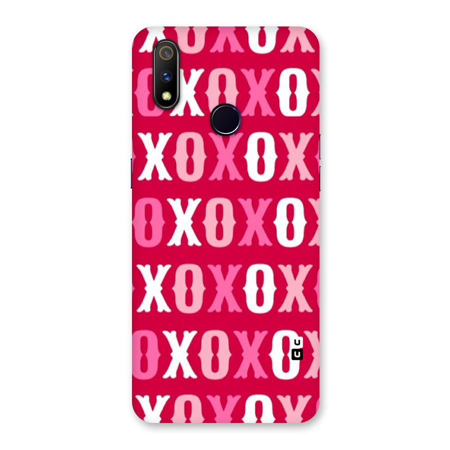 Pink White Xoxo Back Case for Realme 3 Pro