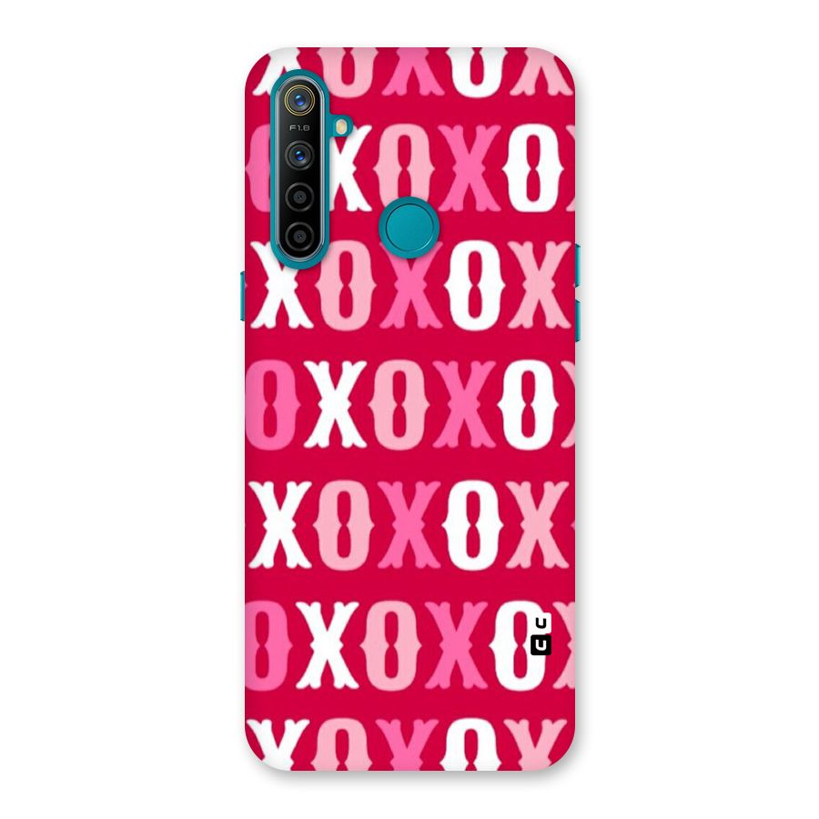 Pink White Xoxo Back Case for Realme 5i