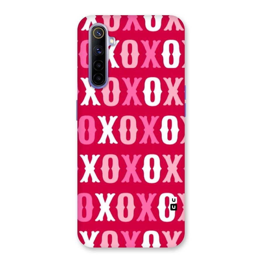 Pink White Xoxo Back Case for Realme 6i