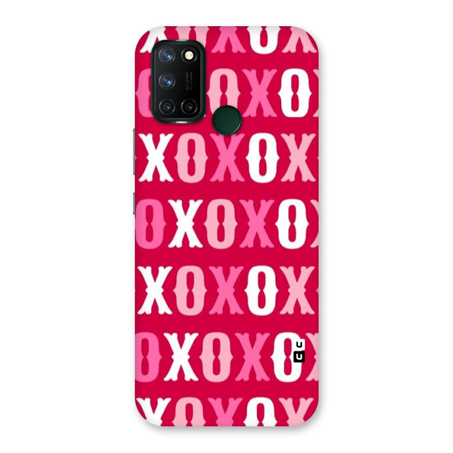 Pink White Xoxo Back Case for Realme 7i