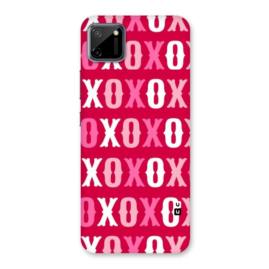 Pink White Xoxo Back Case for Realme C11