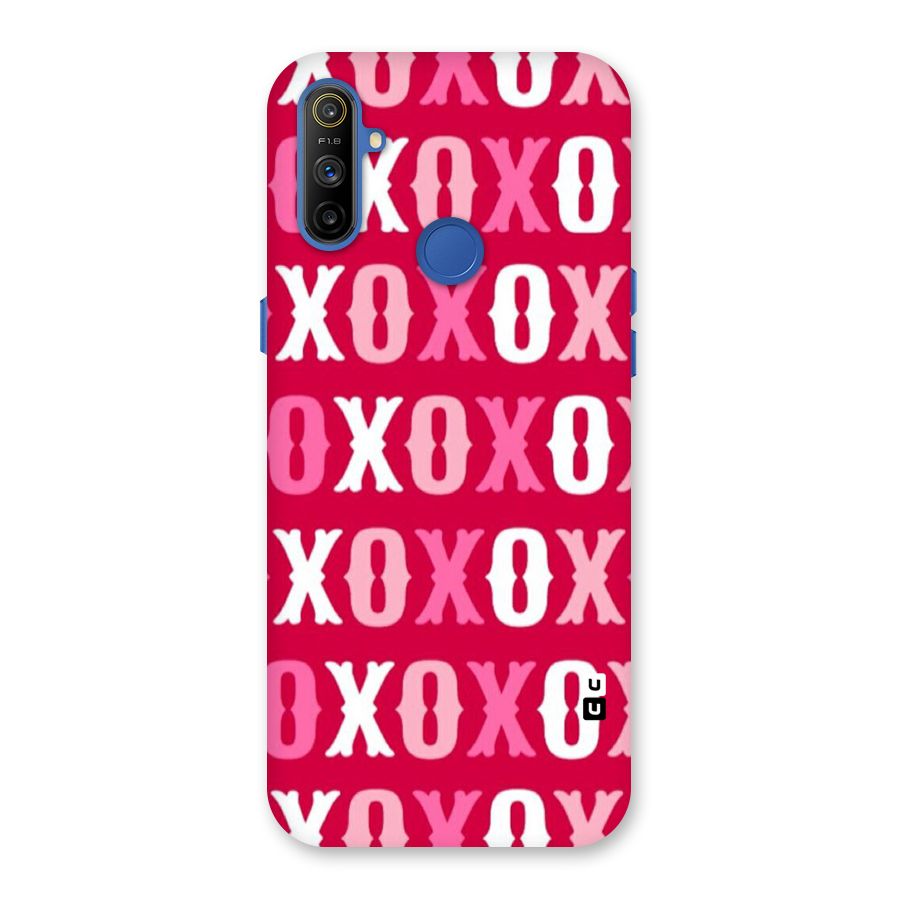 Pink White Xoxo Back Case for Realme Narzo 10A