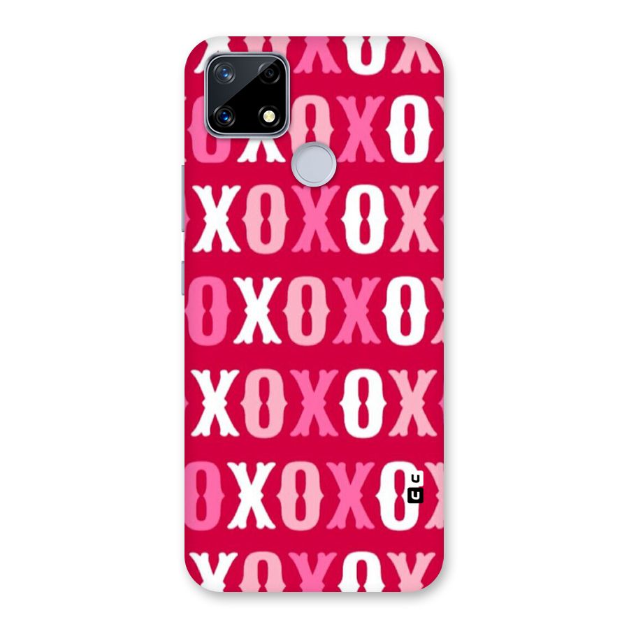 Pink White Xoxo Back Case for Realme Narzo 20