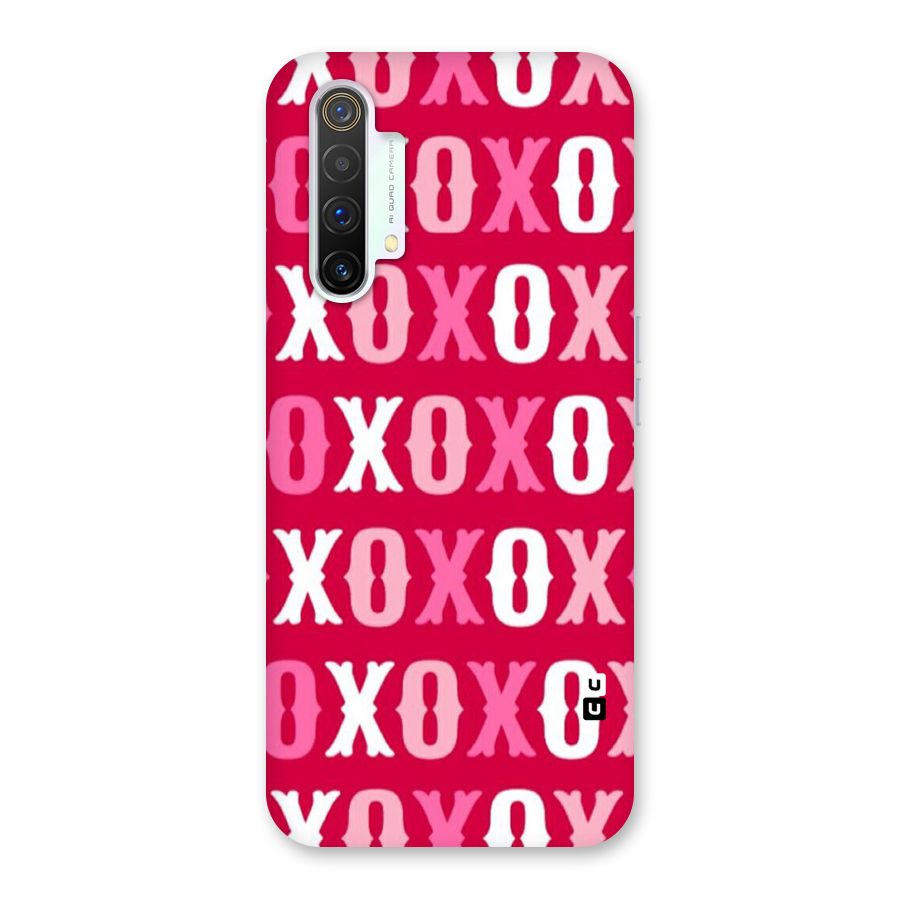 Pink White Xoxo Back Case for Realme X3