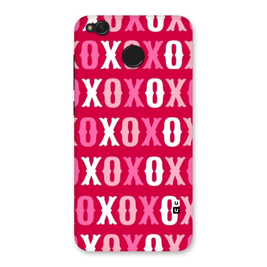 Pink White Xoxo Back Case for Redmi 4