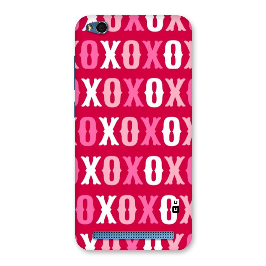 Pink White Xoxo Back Case for Redmi 5A