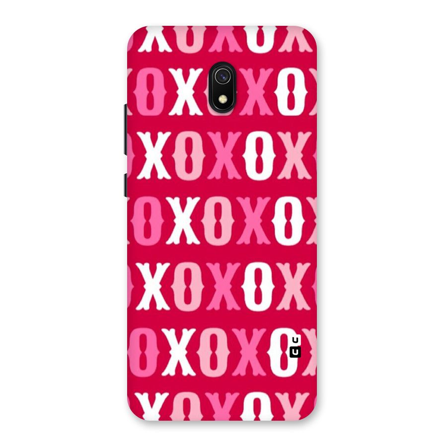 Pink White Xoxo Back Case for Redmi 8A
