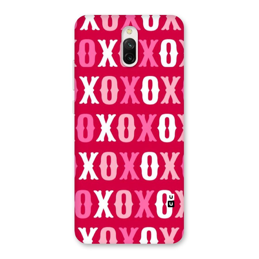 Pink White Xoxo Back Case for Redmi 8A Dual