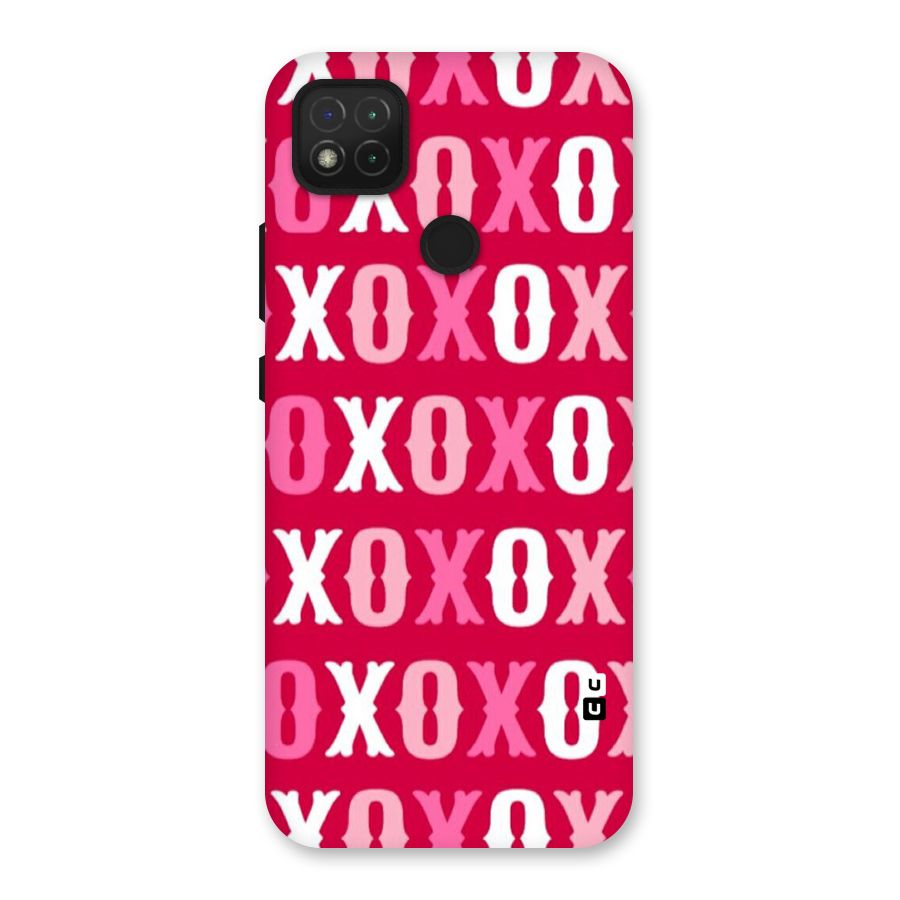 Pink White Xoxo Back Case for Redmi 9