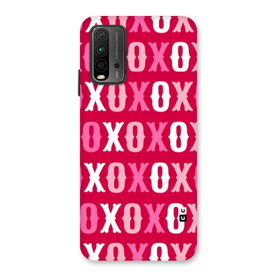 Pink White Xoxo Back Case for Redmi 9 Power
