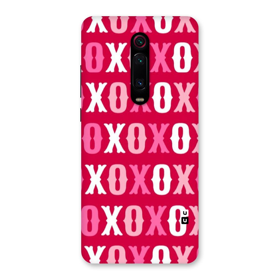Pink White Xoxo Back Case for Redmi K20 Pro