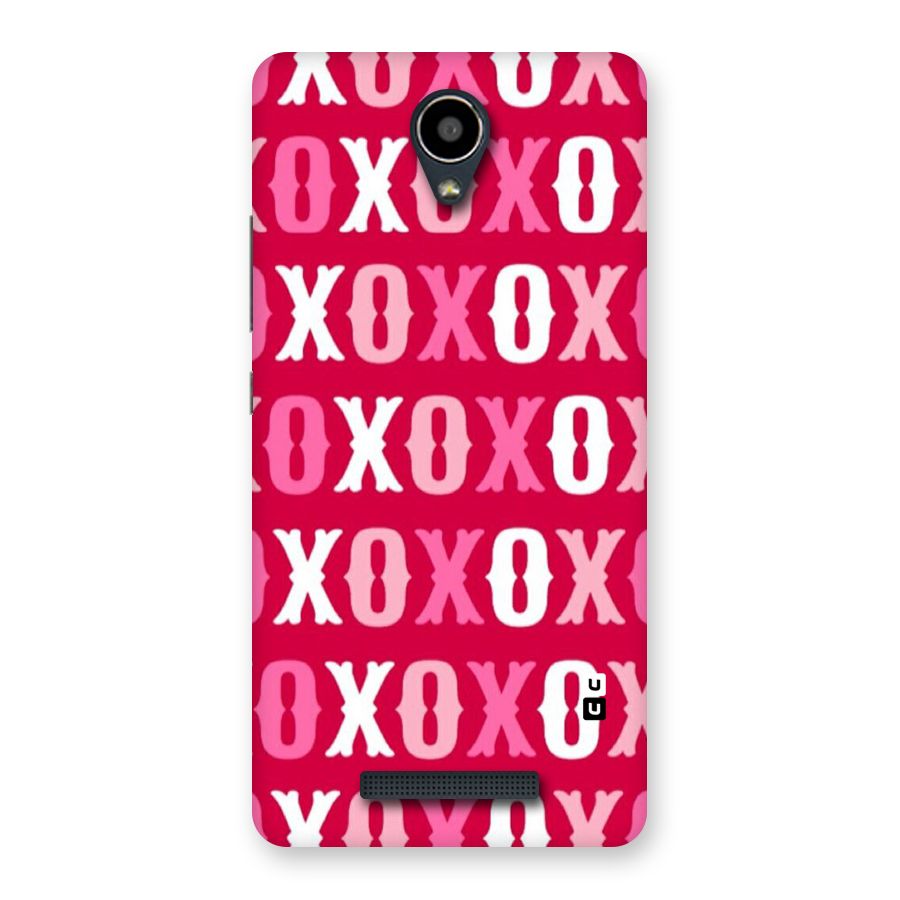Pink White Xoxo Back Case for Redmi Note 2