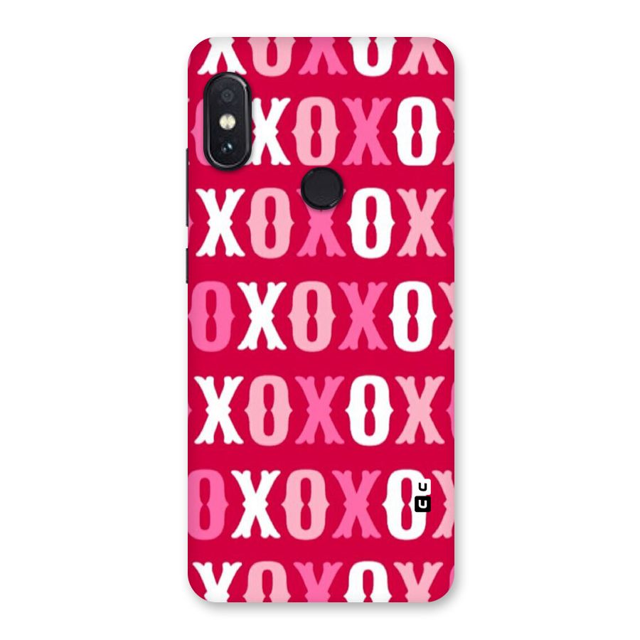 Pink White Xoxo Back Case for Redmi Note 5 Pro