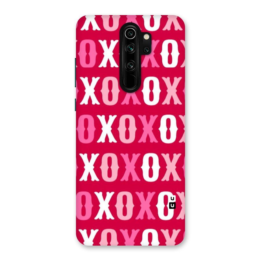Pink White Xoxo Back Case for Redmi Note 8 Pro