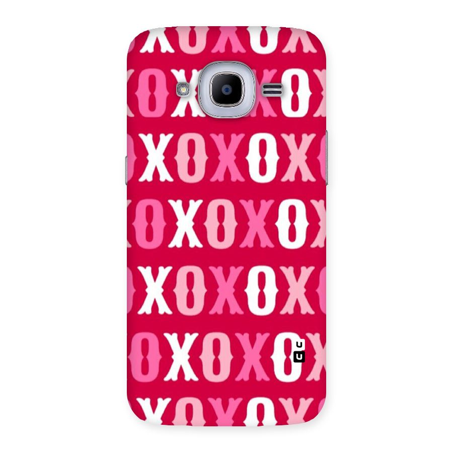 Pink White Xoxo Back Case for Samsung Galaxy J2 2016