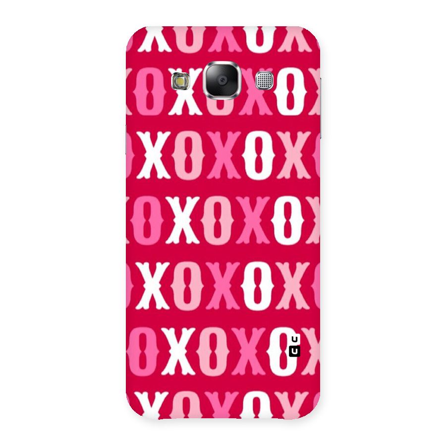 Pink White Xoxo Back Case for Samsung Galaxy E5