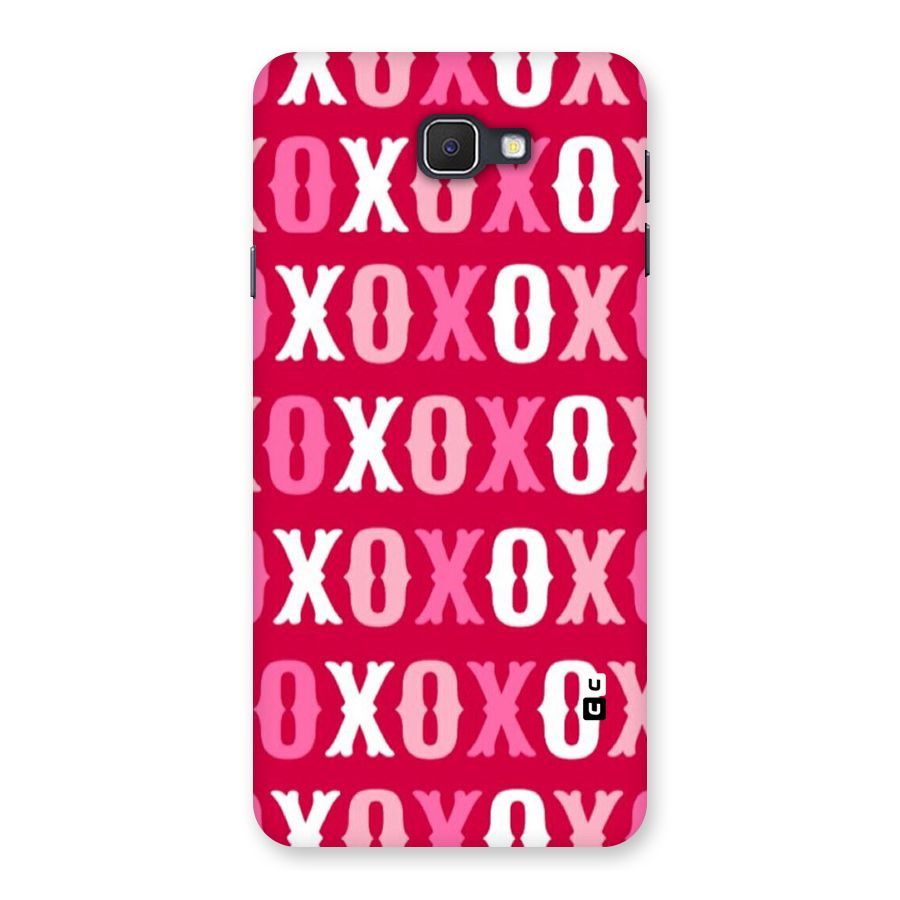 Pink White Xoxo Back Case for Samsung Galaxy J7 Prime